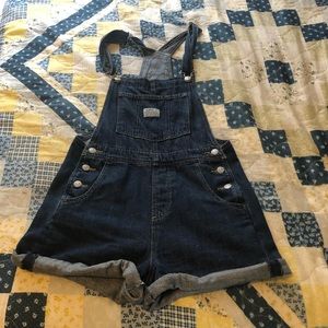 Levis overall shorts